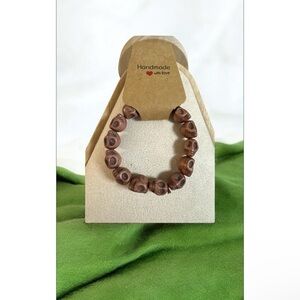 Handmade Brown Skull Bracelet